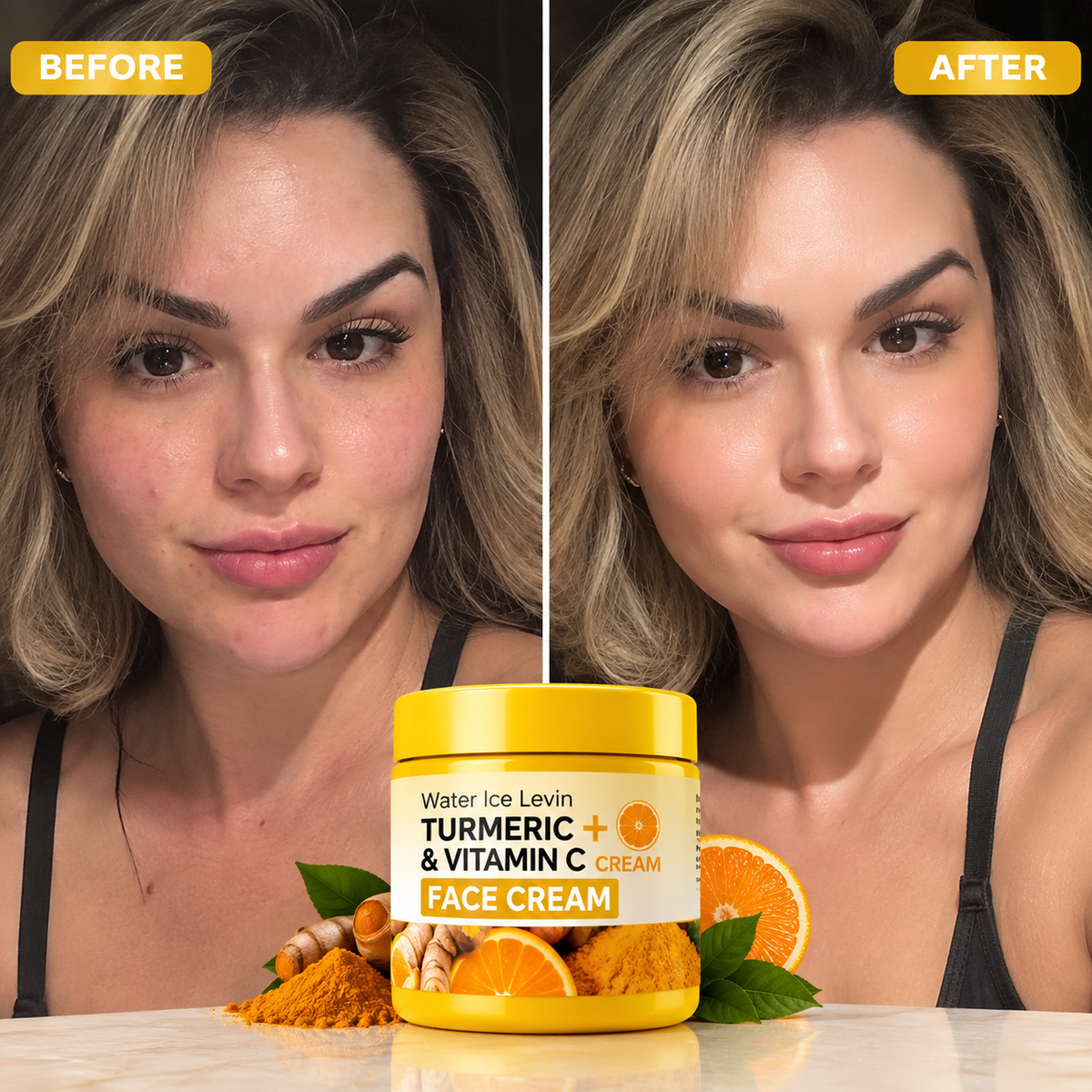 Vitamin C & Turmeric Firming Moisturizer Lifting & Brightening Face Cream 70g