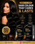 3-in-1 Instant Hair Colour Shampoo Grey Coverage & Darkening Treatment