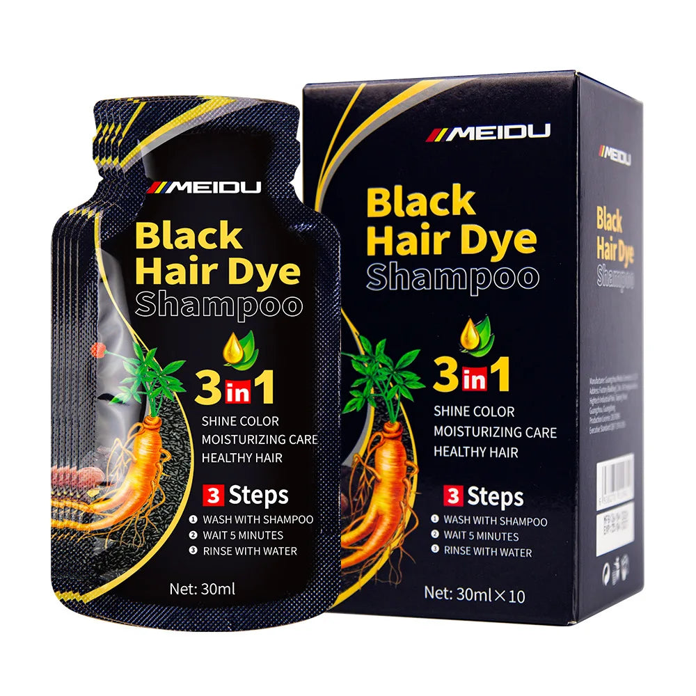 3-in-1 Instant Hair Colour Shampoo – Grey Coverage & Darkening Treatment