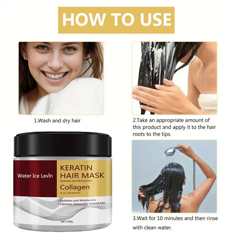 Collagen Keratin Hair Mask – Deep Moisture & Frizz Control