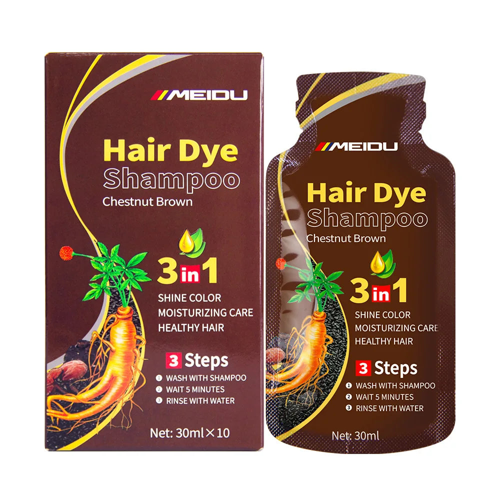 3-in-1 Instant Hair Colour Shampoo – Grey Coverage & Darkening Treatment