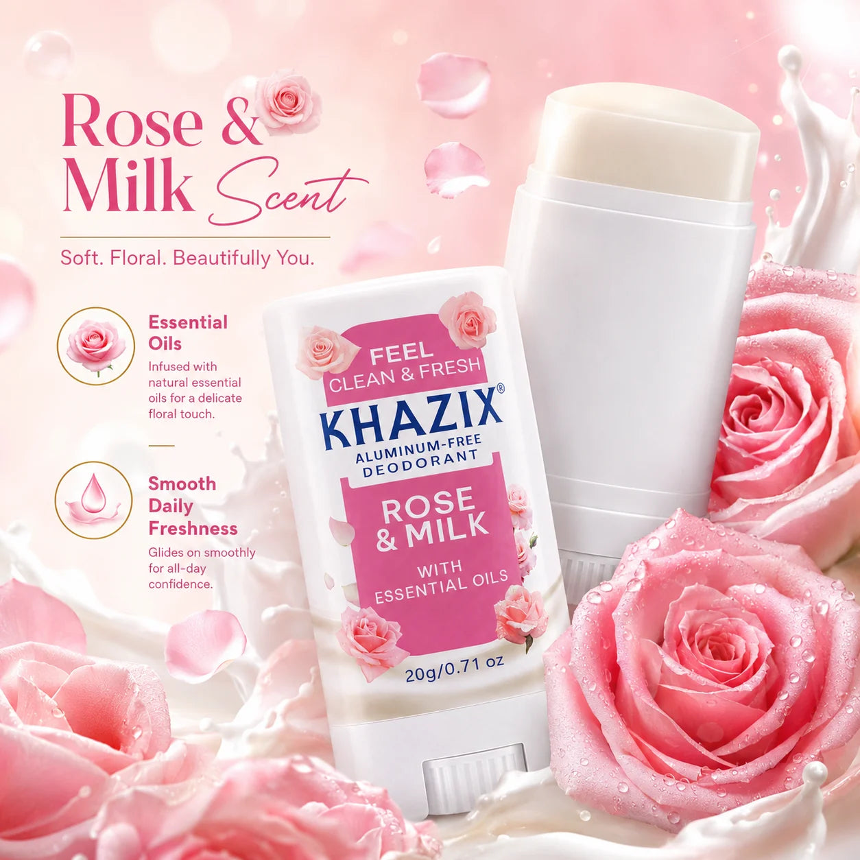 Underarm Deodorant Stick – Long-Lasting Freshness with Shea Butter & Essential Oils