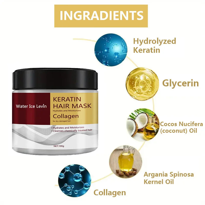 Collagen Keratin Hair Mask – Deep Moisture & Frizz Control